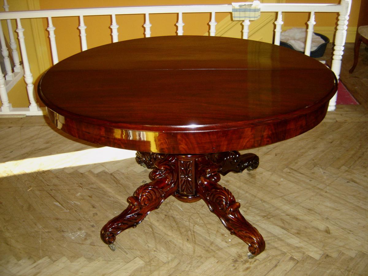 Table Ovale En Acajou Massif à Allonges dépoque L PH Pouvant Souvri -> Table Ronde Acajou Style Anglais Table Ovale En Acajou Massif à Allonges dépoque L PH Pouvant Souvri -> Table Ronde Acajou Style Anglais