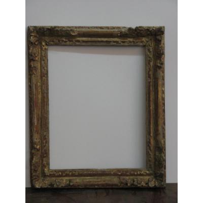 Cadre époque 18ème, Louis XIV,  En Bois Doré.