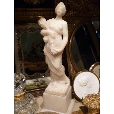 Sculpture De Cérès, Albatre, 19ème Siècle
