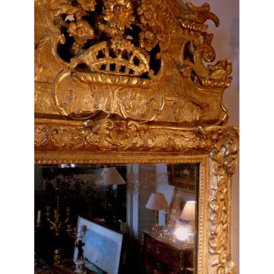 Miroir Bois Doré époque Regence.