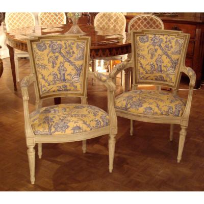 Armchairs Pair Of Early XIXth Century