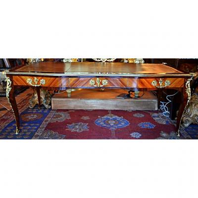 Bureau ancien sur proantic Bureau de ministre peint en blanc