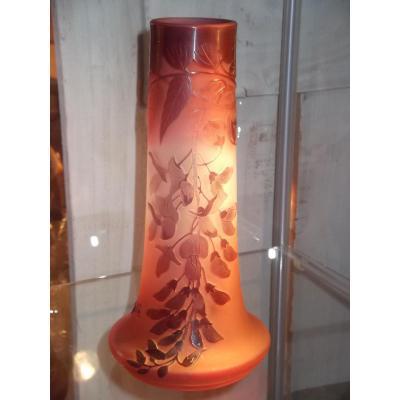 Vase Gallé, Décor Glycine