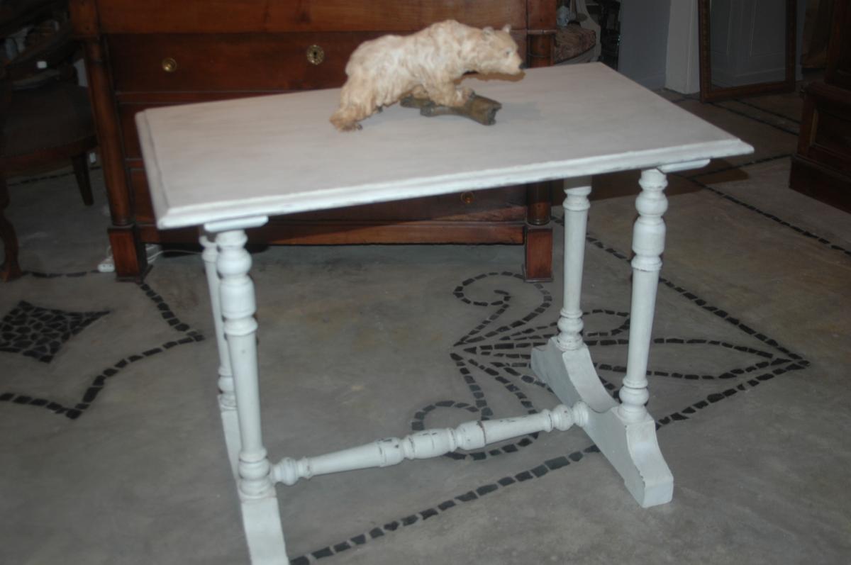 Table En Chêne Patiné Gris Gustavien XIX ème Table En Chêne Patiné Gris Gustavien XIX ème