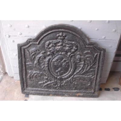 Plaque De Cheminée En Fonte Aux Armes De France