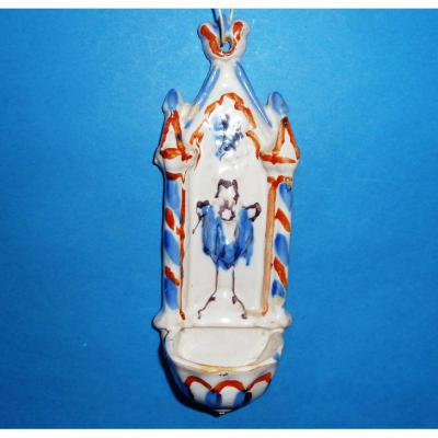 Faience Earthenware Stoup Chapel Of Sud.8.