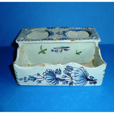 Faience Earthenware Inkstand Inkwell 18em Of Southwest Decor
