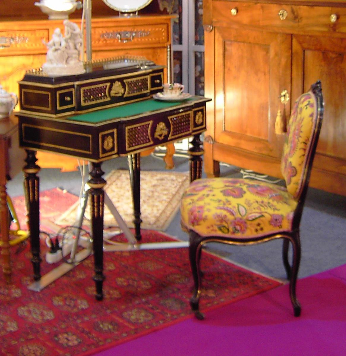 Bonheur Du Jour En Marqueterie Style Boulle