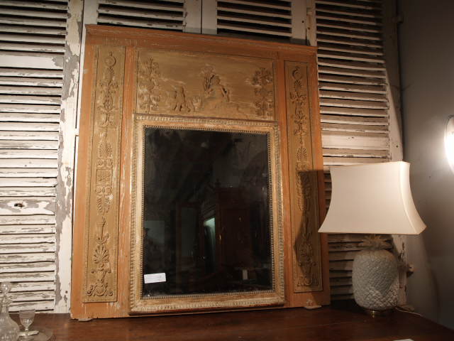 Trumeau En Bois Et Stuc Laqué, époque Empire