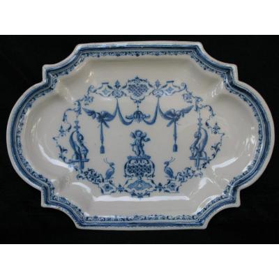 In De Moustiers Earthenware Dish-eighteenth-century