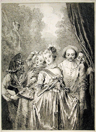 François Boucher d’après Watteau, La Troupe italienne.