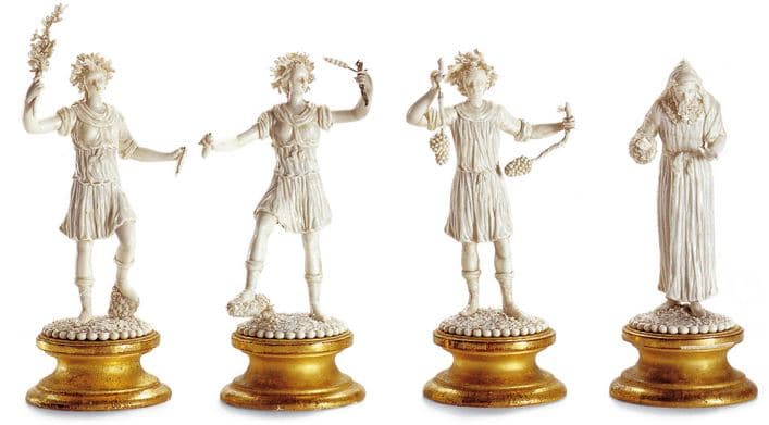 Les quatre saisons, probablement Nevers, XVIIIème siècle. (c) Les arts décoratifs.