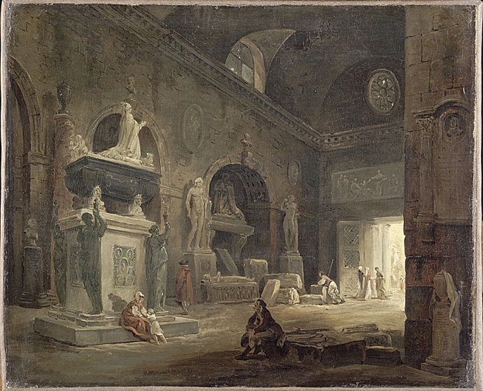 Hubert Robert, vue de la salle d'introduction © RMN- Grand Palais ( musée du Louvre) / René- Gabriel Ojéda.