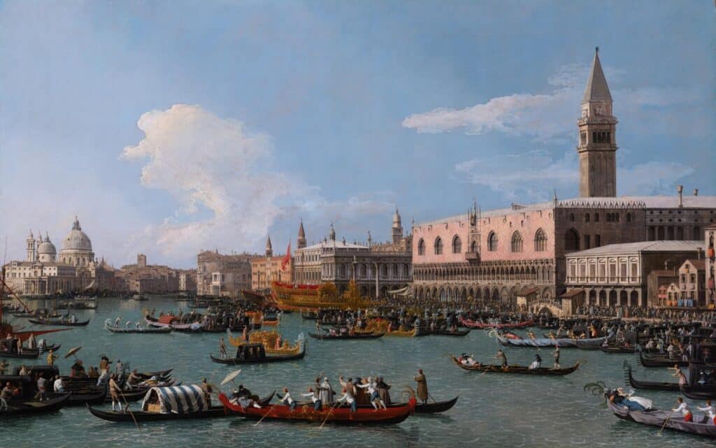The Grand Canal, Ascension Day: The embarkation of the Doge of Venice for the Ceremony of the Marriage of the Adriatic by Canaletto