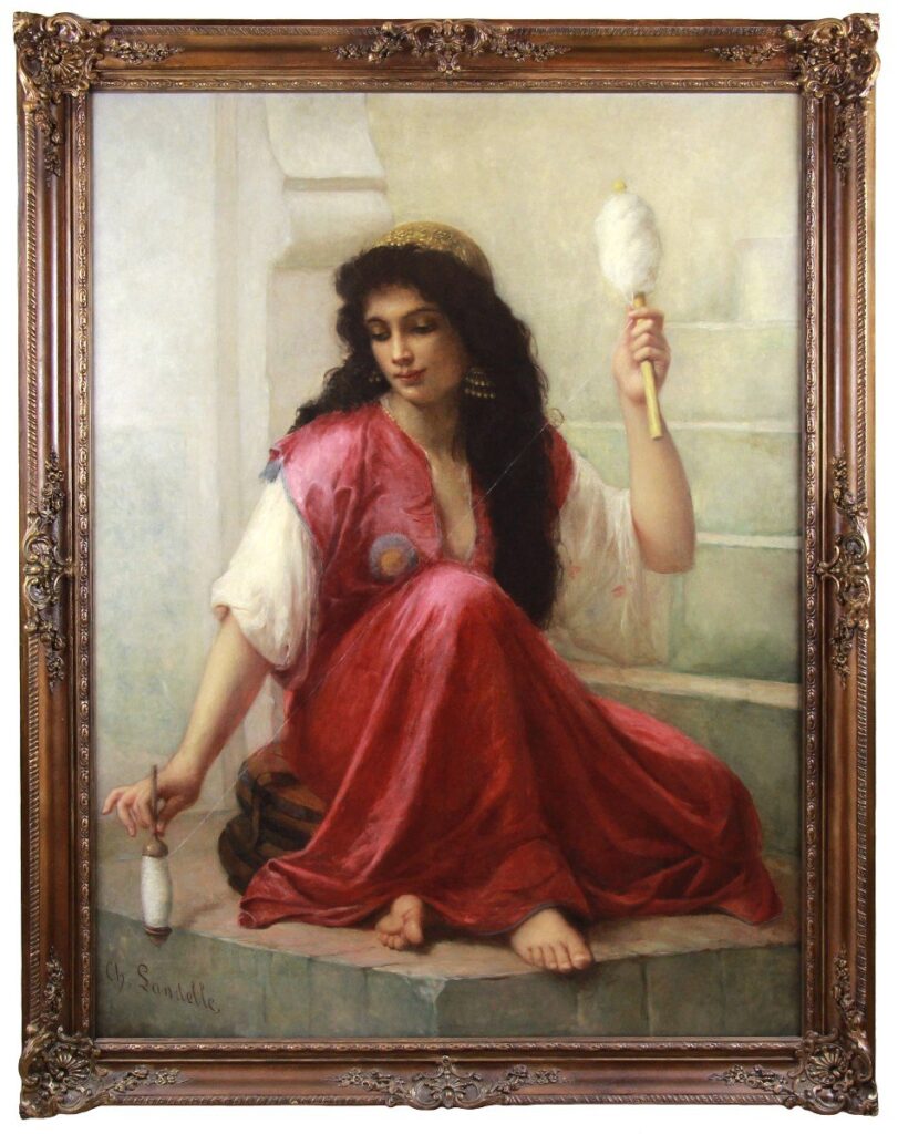"Young Oriental With Spindle" by Charles Landelle