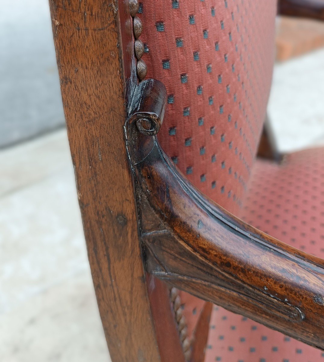 Empire Period Office Armchair - Stamped Jean-pierre Louis - Early 19th Century-photo-2