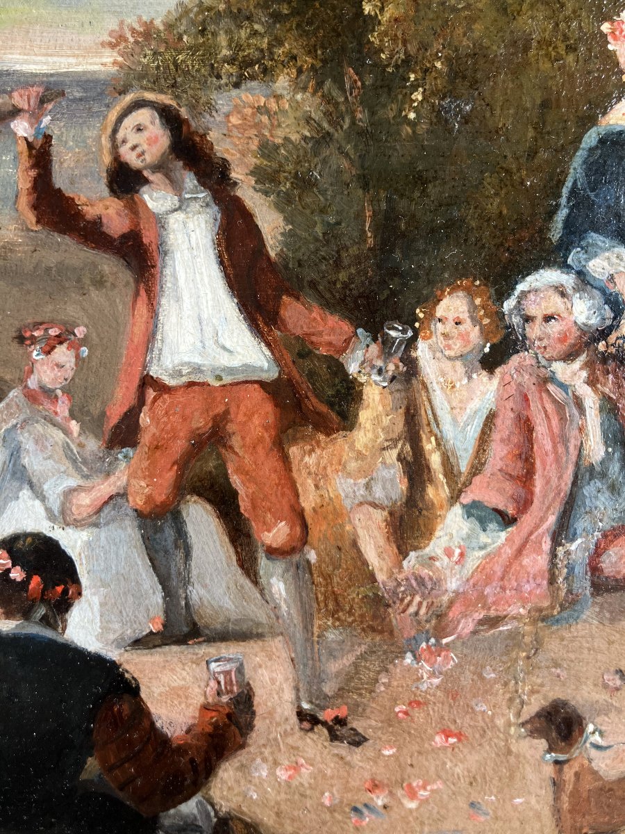 Eugene LAMI - Fête Champêtre / Orgie - Epoque Monarchie de Juillet-photo-4
