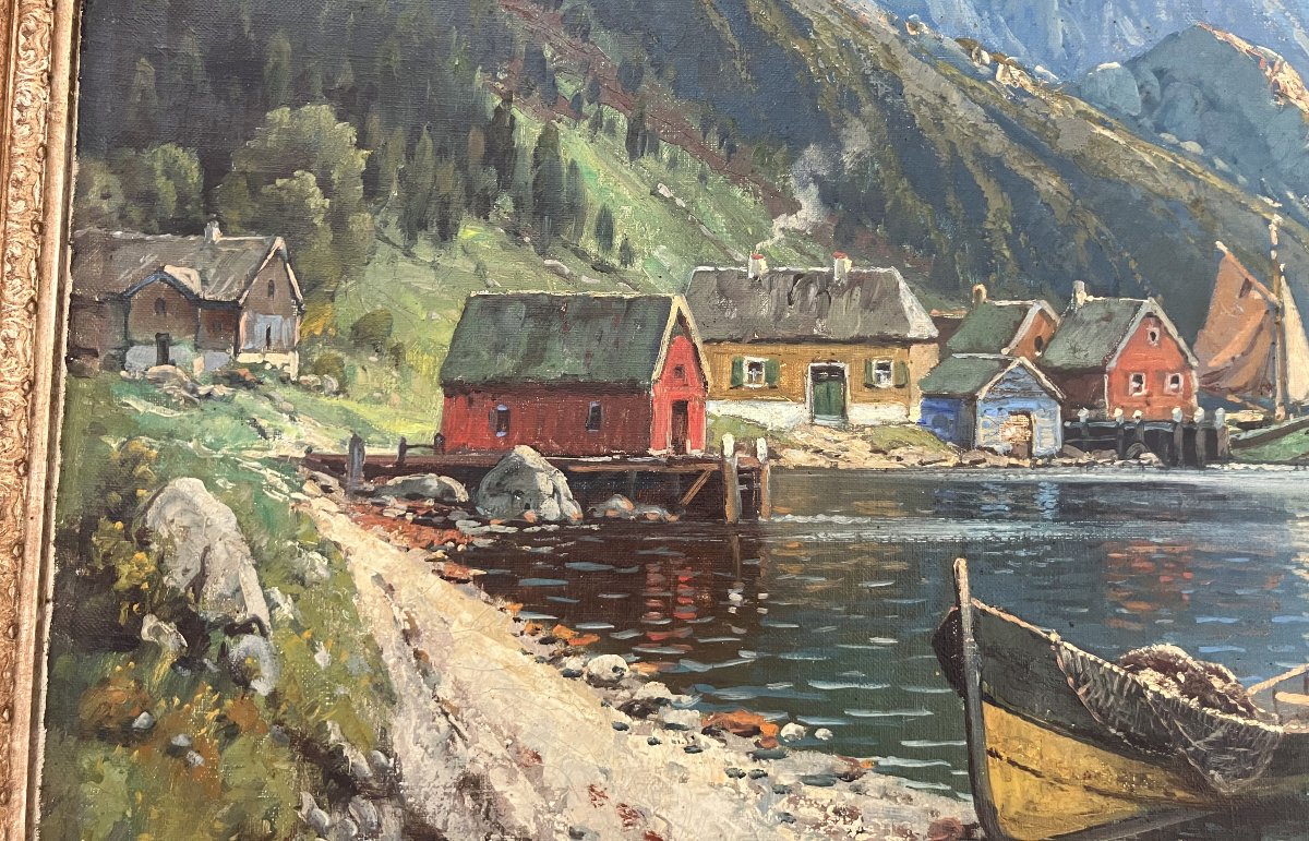Carl Bertold (1870 - ?) - Vue du Fjord Geiranger - Vers 1910-photo-2