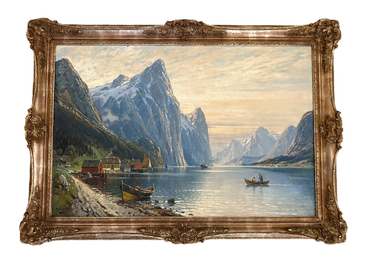 Carl Bertold (1870 - ?) - Vue du Fjord Geiranger - Vers 1910