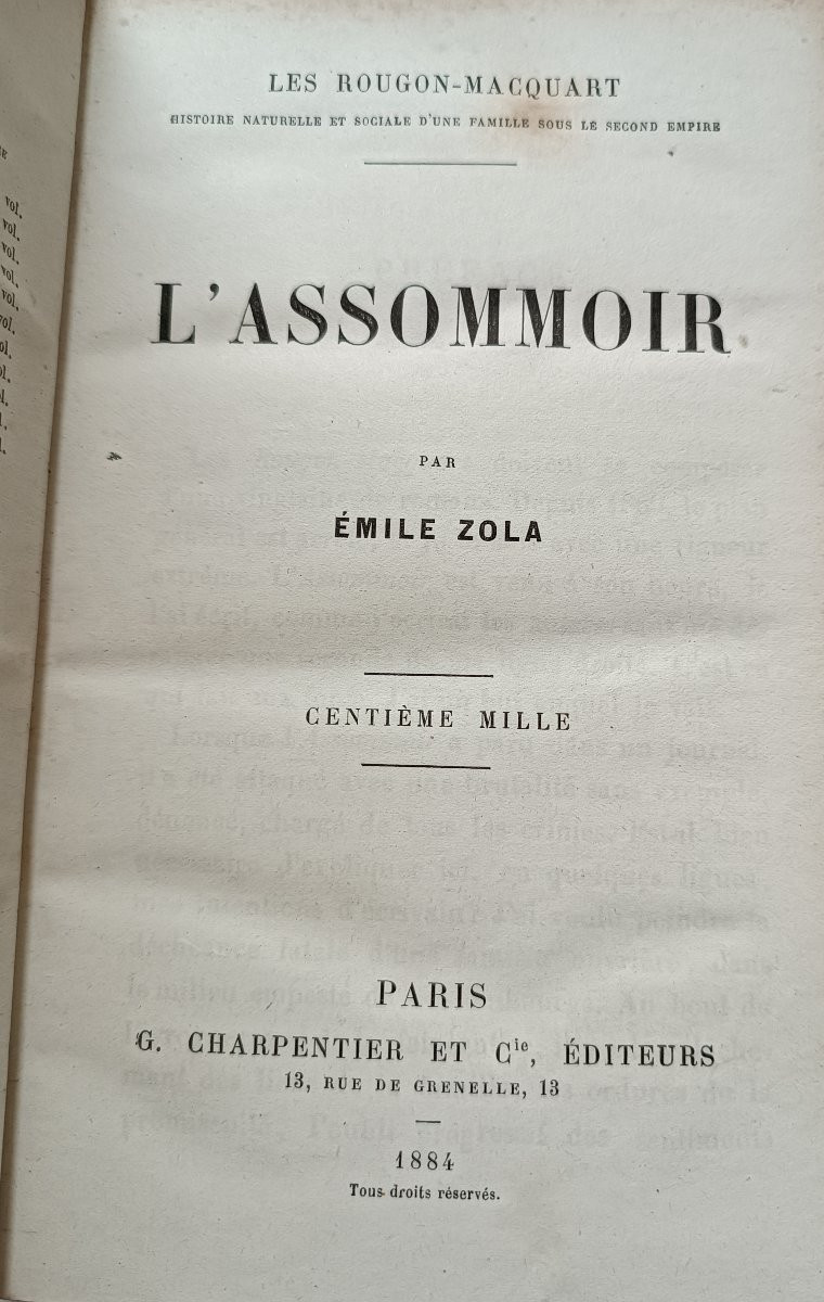 ZOLA Emile, 7 livres du cycle des Rougon-Macquart, Paris, G. Charpentier et Cie.-photo-4