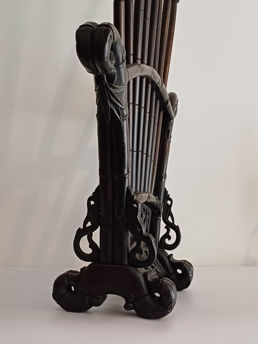 Râtelier d'Armes En Bois Aux Armes Décoratives, Vietnam, 19/20ème -photo-3