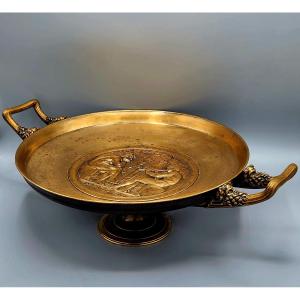 Grande Coupe  En Bronze " Tazza ".  Ferdinand Levillain Fondeur Barbedienne 1870