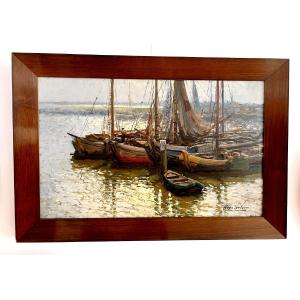 Oil On Canvas Kees Terlouw Dutch Painter (92.5x62.5cm) Port 