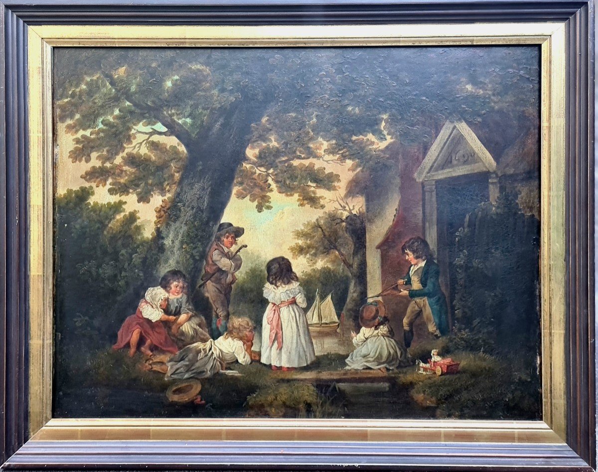 Scène d'Enfants Jouant école Anglaise -photo-2