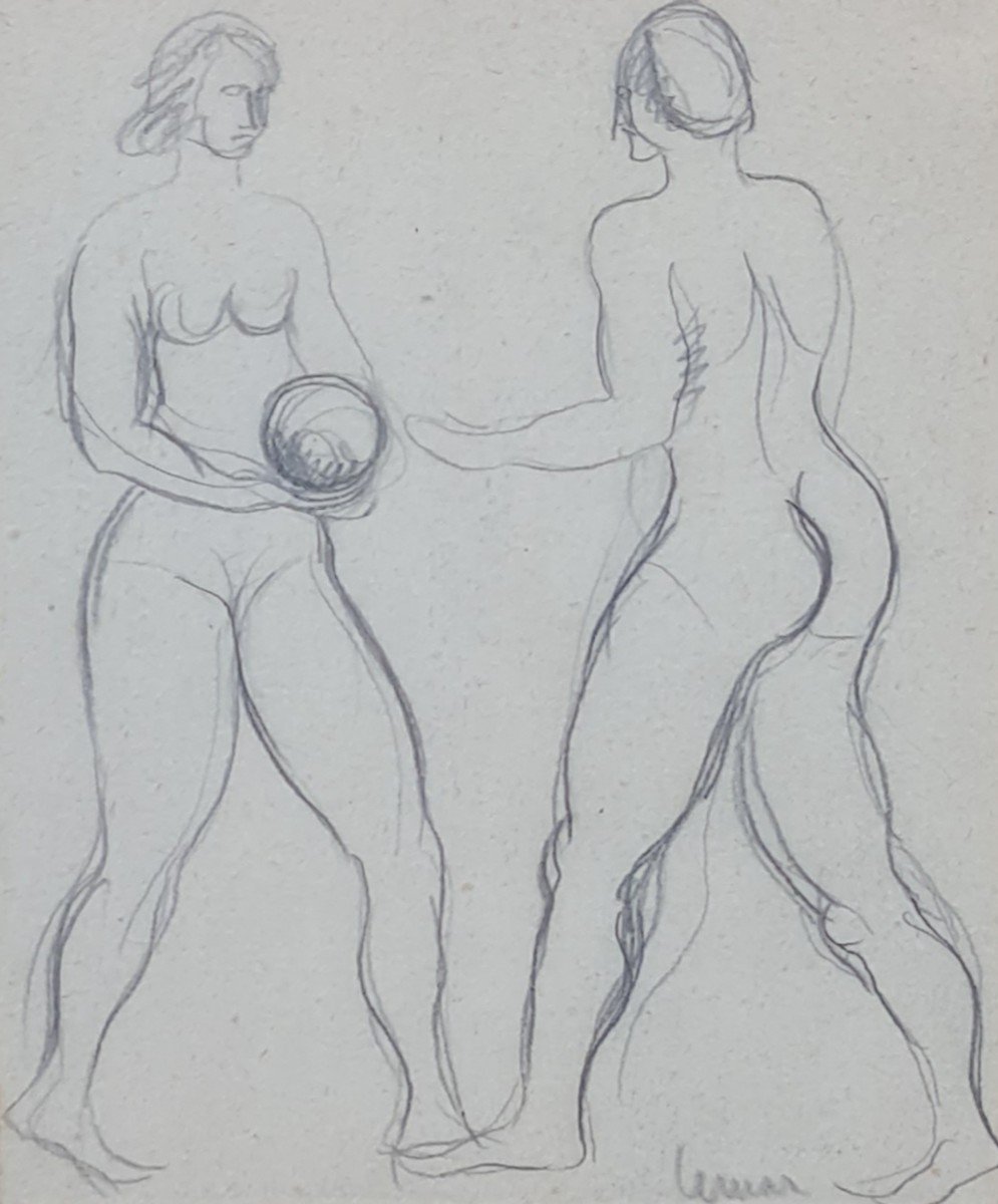 Marcel Lemar Dessin Sculpteur 