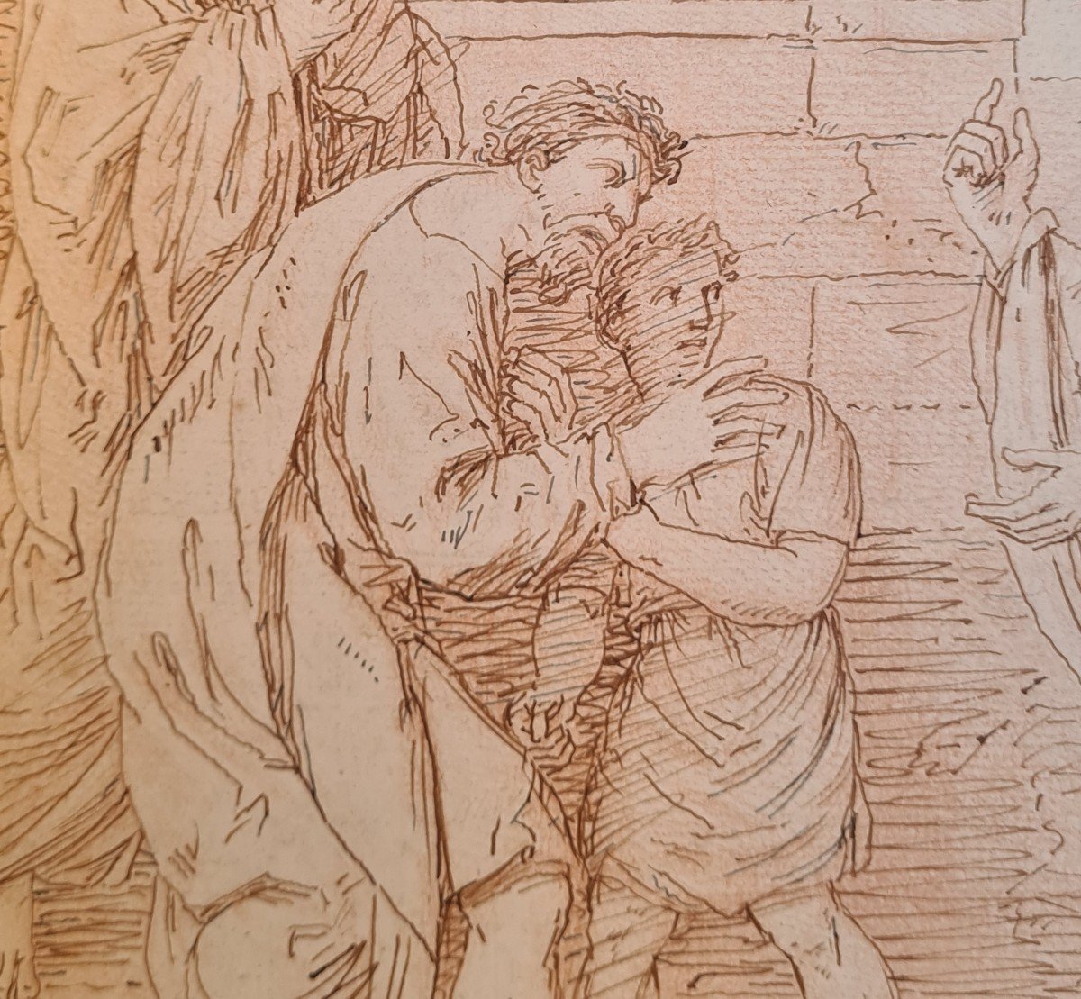 Dessin Ancien Scène Religieuse-photo-2