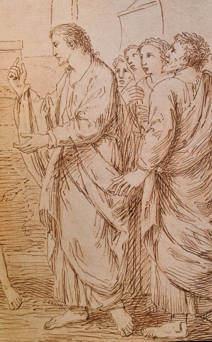 Dessin Ancien Scène Religieuse-photo-4