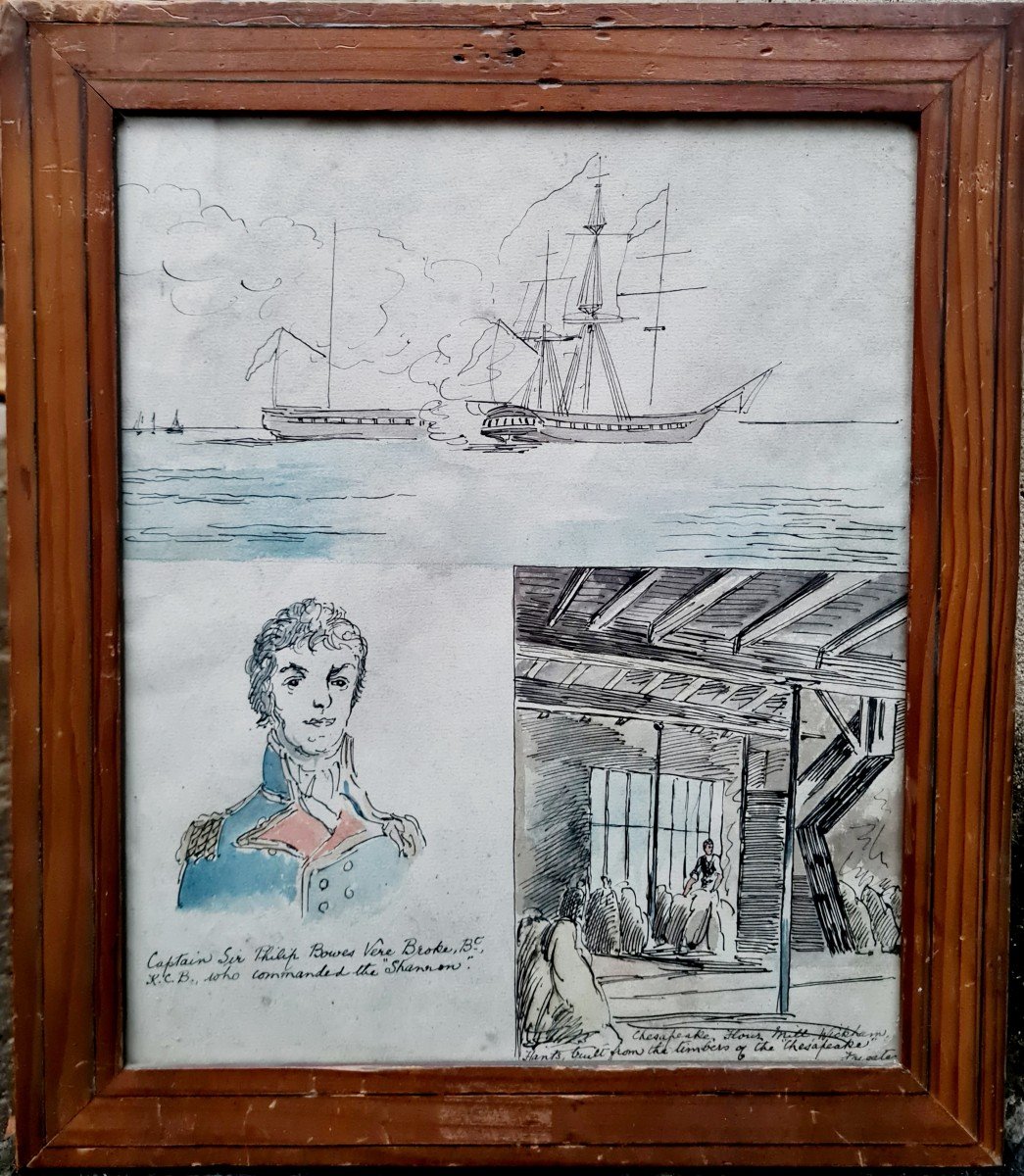 Aquarelle Marine Guerre Anglo Américaine -photo-2