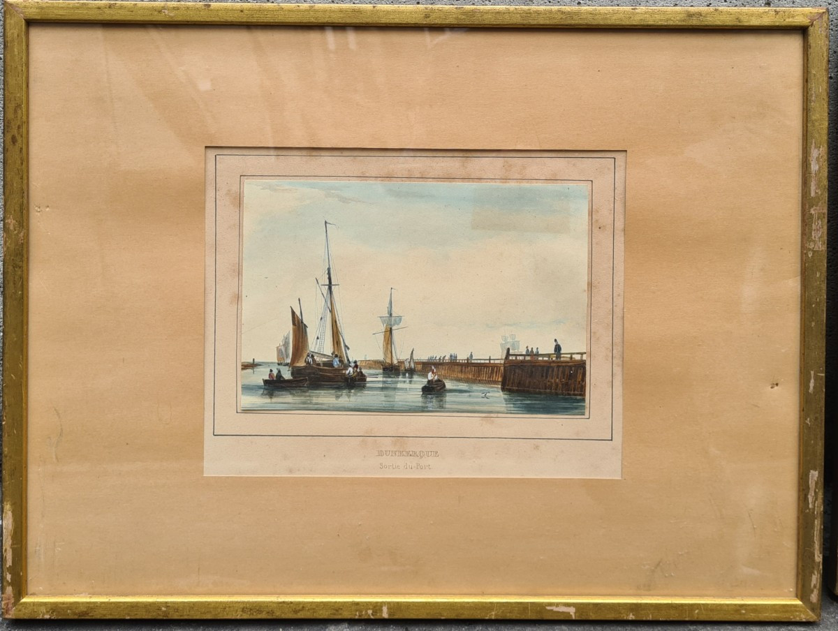 The Port Of Dunkirk By Charles Mozin-photo-4