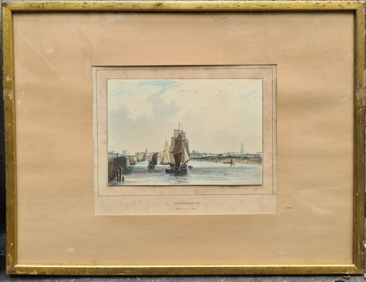 The Port Of Dunkirk By Charles Mozin-photo-1