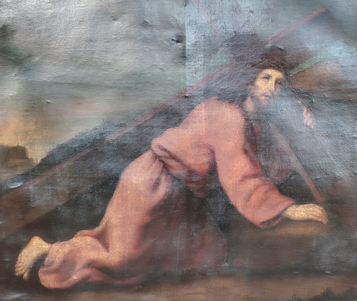 Christ portant sa croix ecole française du grand Siècle -photo-4