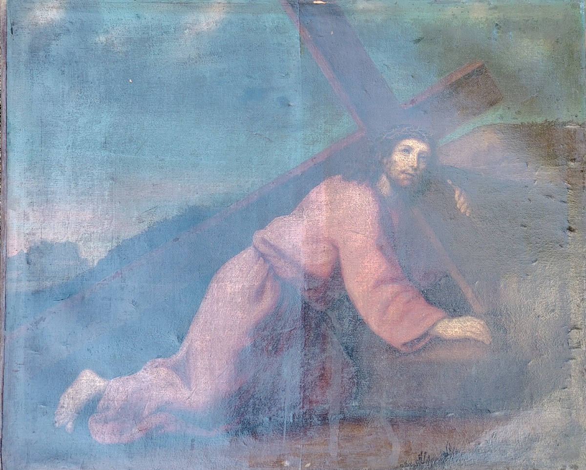 Christ portant sa croix ecole française du grand Siècle 