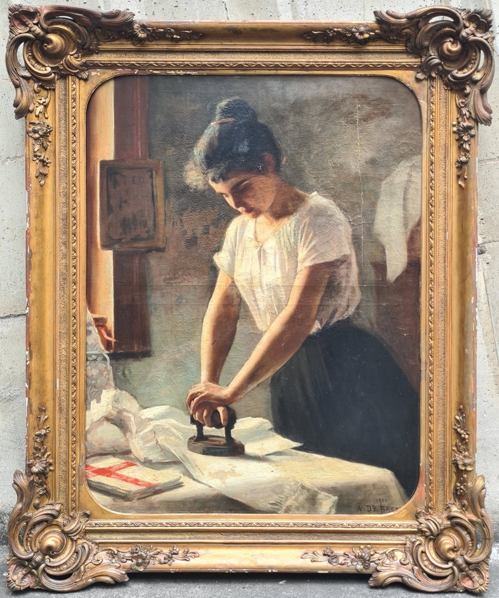 Une repasseuse par Alphonse Debaene, petits métiers -photo-2