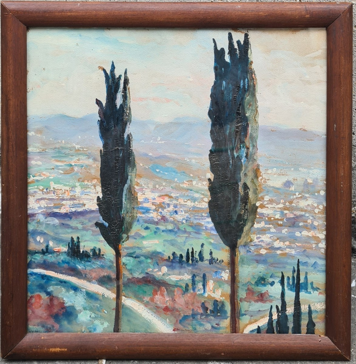 Vue d'Italie (Fiesole) par Georgette Agutte-photo-2
