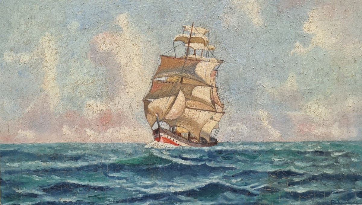 Marine par peintre a identifier -photo-3