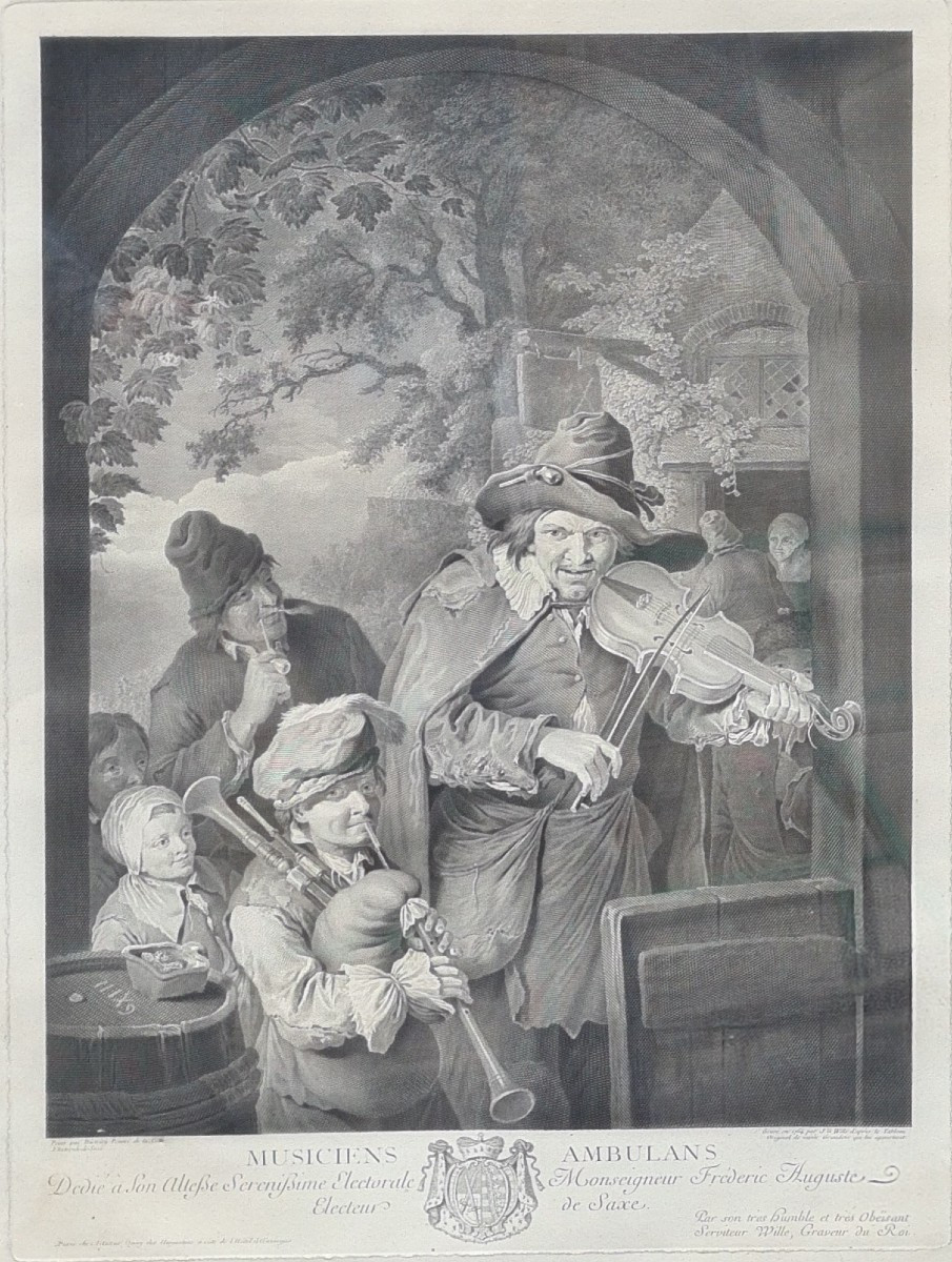 The Street Musicians By Christian Wilhelm Dietrich And Jean Georges Wille 