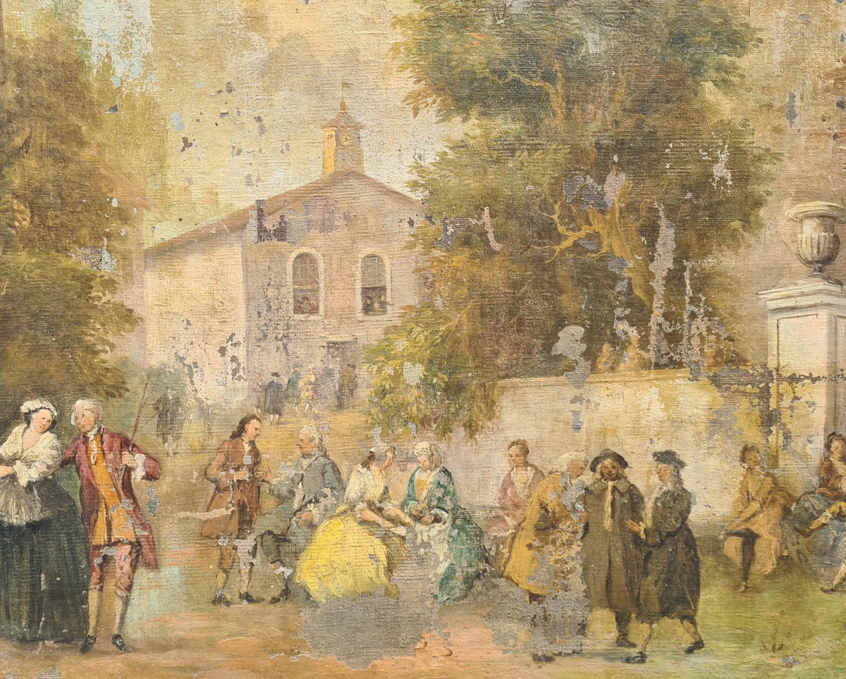 Place de village italien au XVIIIe siècle -photo-2
