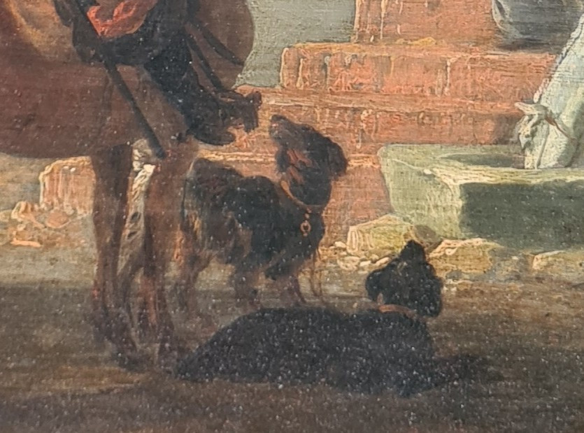 scène militaire par un artiste hollandais du siècle d'or-photo-4