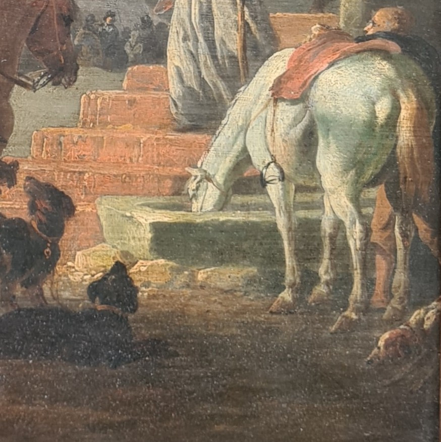 scène militaire par un artiste hollandais du siècle d'or-photo-1