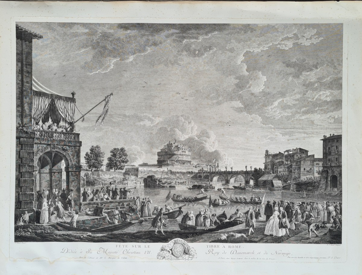 vue du Tibre a Rome par Joseph Vernet 