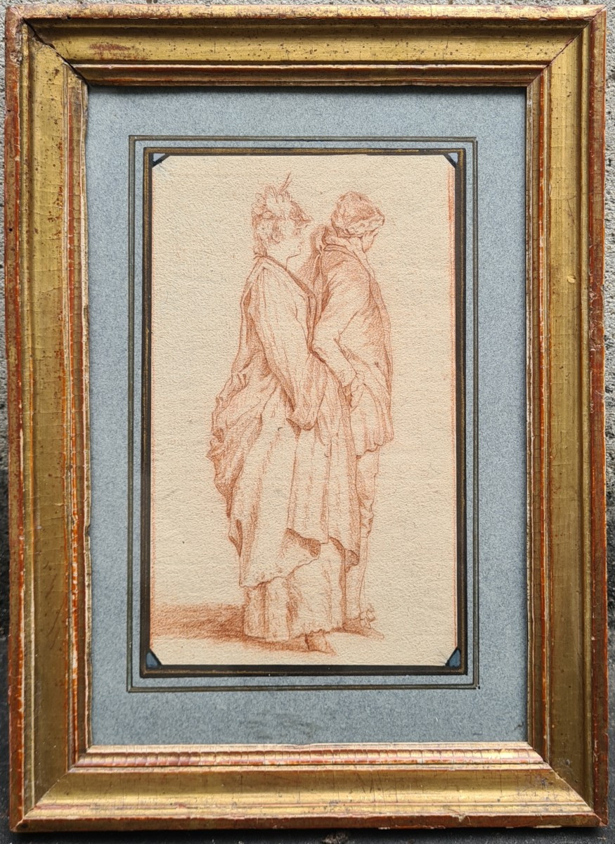 Couple du XVIIIe siècle sanguine -photo-2