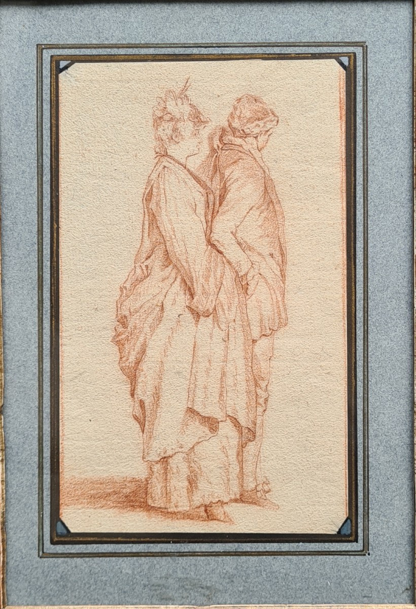 Couple du XVIIIe siècle sanguine -photo-3