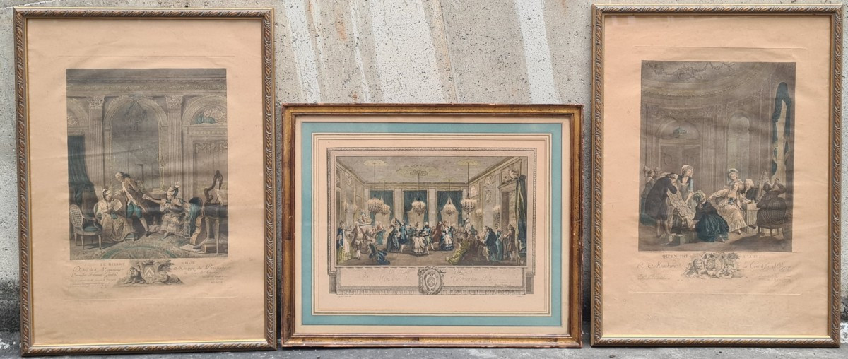 Paire de gravures d'après Nicolas Lavreince de Nicolas de Launay 