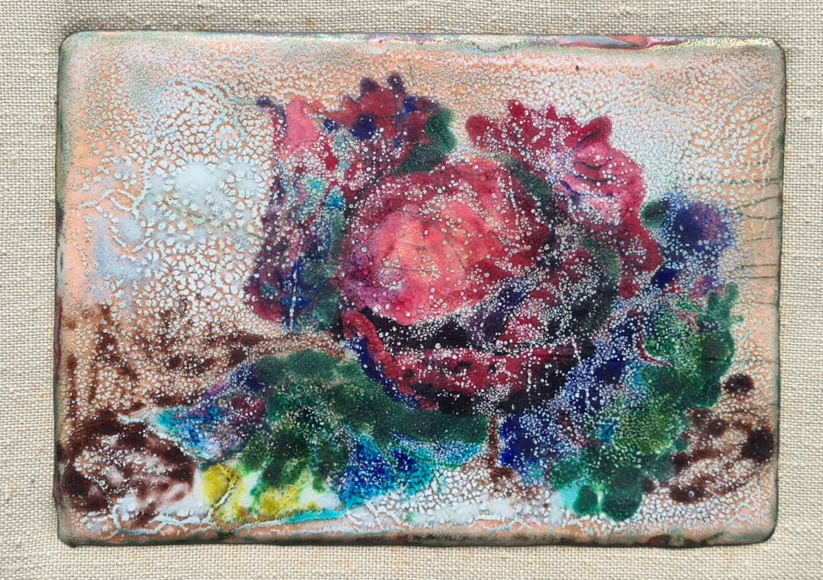 Chou par Mireille et Jacques Juteau, émail 