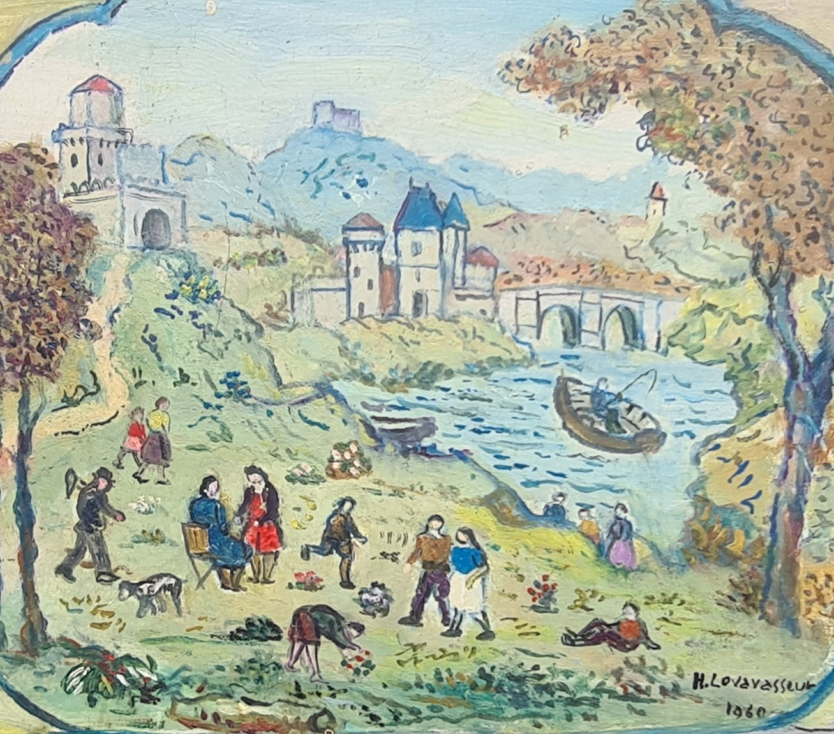 Sunday By The Water By Henri Levavasseur -photo-2