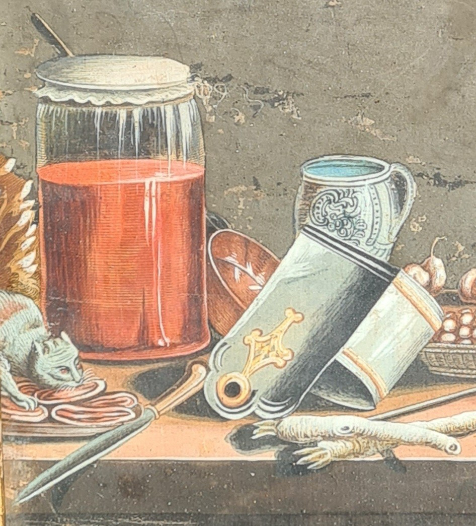 Chat volant dans une cuisine 